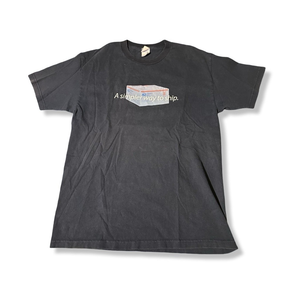 USPS T Shirt Priority Mail Shipping Promo Tee Vintage Mens Large Made USA Murina
